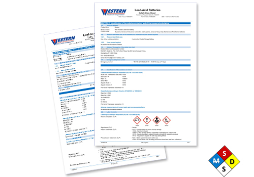 MSDS for Sealed Activated Motorcycle Battery