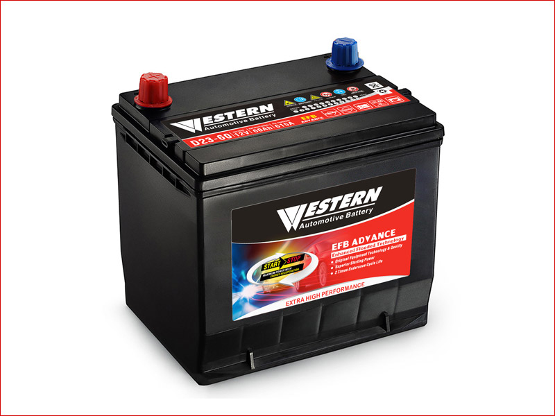 BATTERIE EXIDE EFB D23 12V 60AH 520A 230X173X222 +D EL604