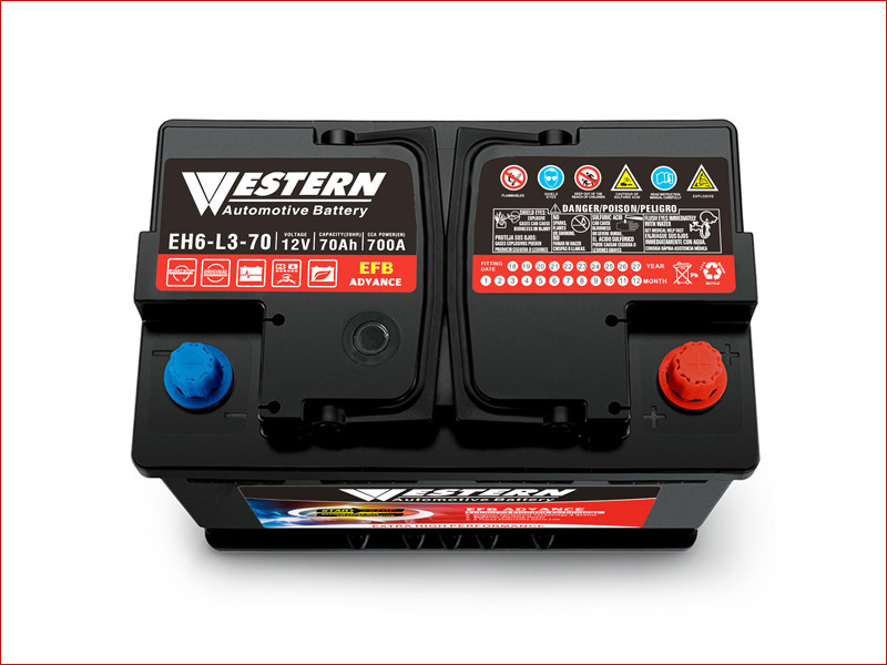 L3 EFB Sart-Stop Car Battery 70Ah - Western Electrical Co.,Limited