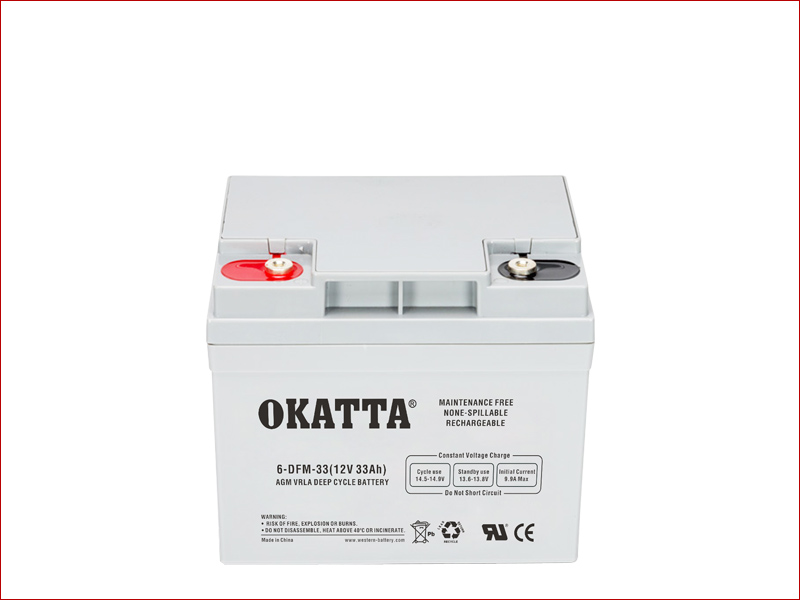 12V AGM Deep Cycle Solar Battery 33Ah