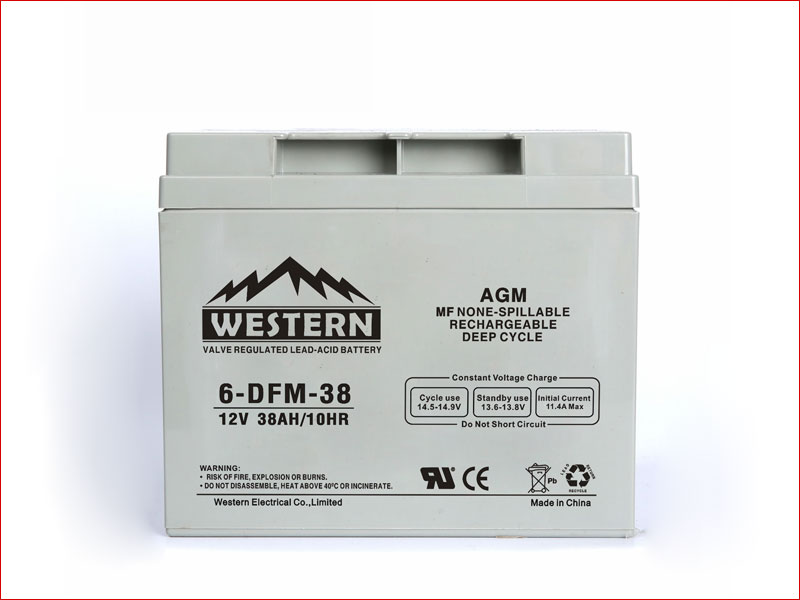 12V AGM Deep Cycle Solar Battery 38Ah