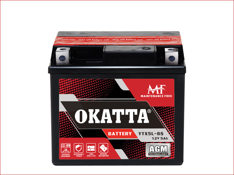 YTX5L-BS MF Motorcycle Battery 5Ah