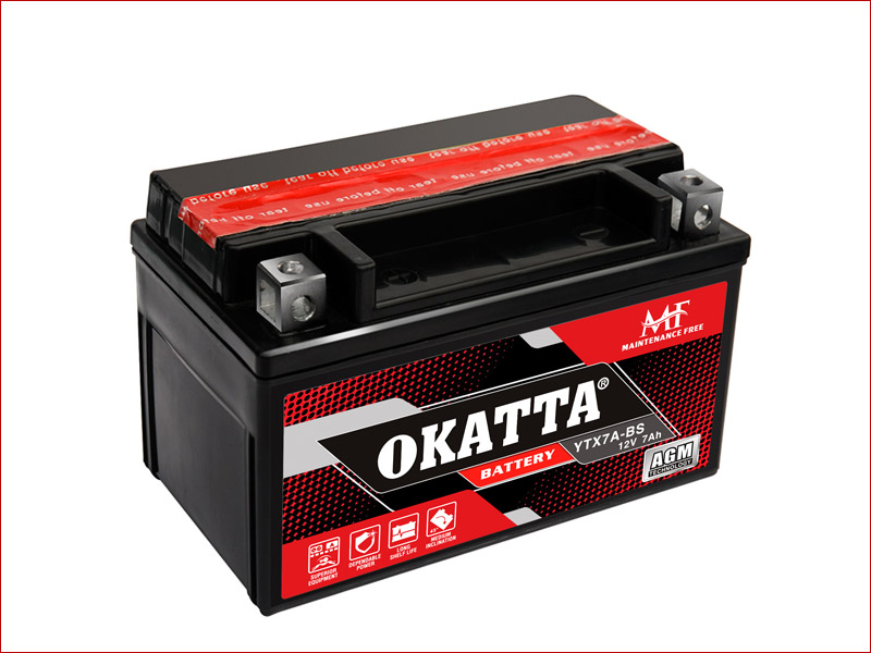 YTX7A-BS MF Motorcycle Battery 7Ah