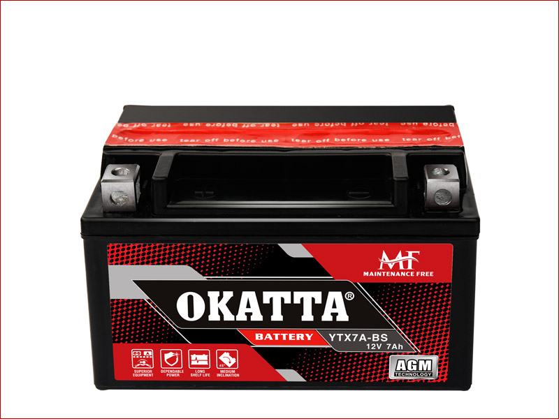YTX7A-BS MF Motorcycle Battery 7Ah