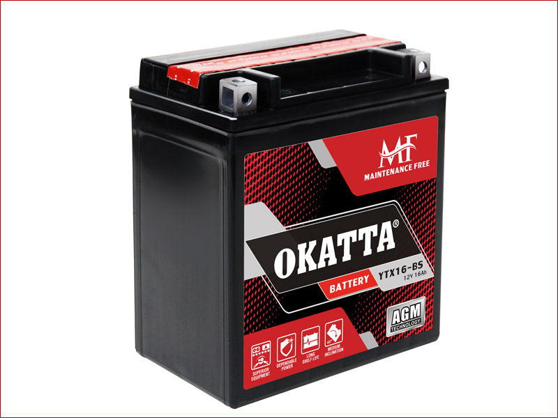 YTX16-BS MF Motorcycle Battery 16Ah