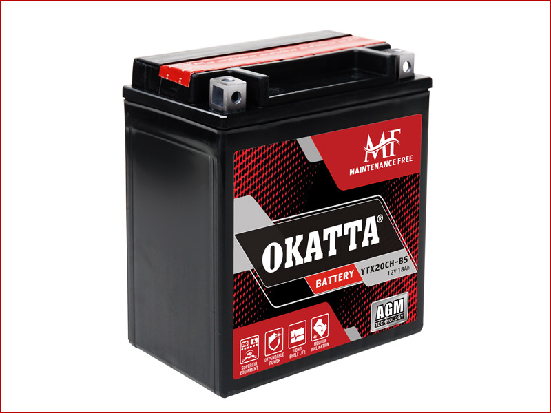 YTX20CH-BS MF Motorcycle Battery 18Ah