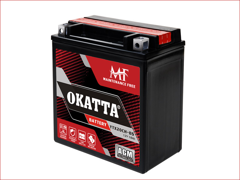 YTX20CH-BS MF Motorcycle Battery 18Ah